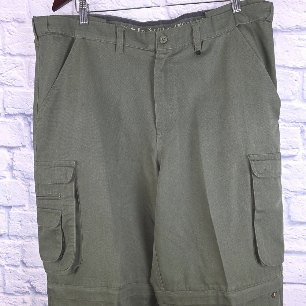 Boy Scouts of America Men Classic Convertible Cargo Uniform Pants Size 40X30